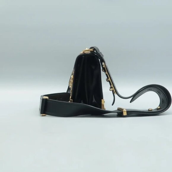 100% Authentic Prada Cahier Black Leather Shoulder Bag 1008-082224 - Picture 3 of 12